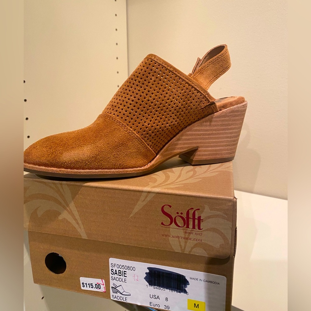 Sofft Womens Sabie Tan Slingbacks Size 8